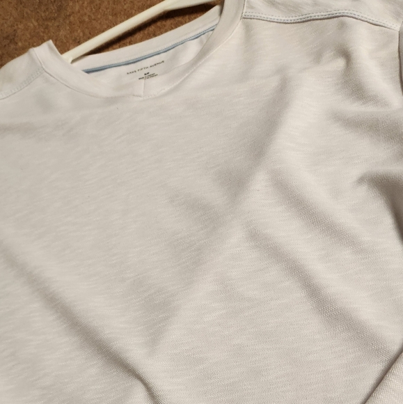 White V Neck, Saks Fith Avenue shirt - Picture 4 of 5